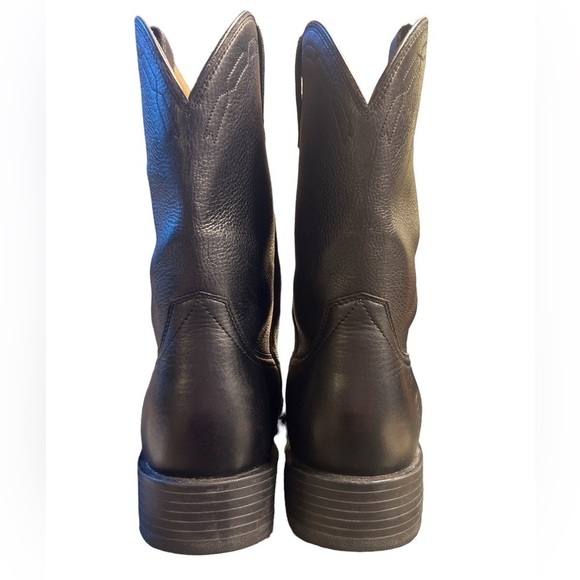 Ariat Heritage Roper Wide Square Toe Black Deertan 12D Like New - Picture 5 of 9